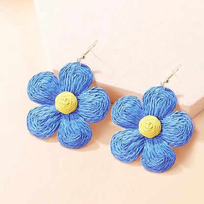 Summer flowers - handmade, lightweight Ratan Statement Earrings