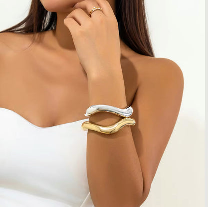 Silver & Gold Adjustable Bangles