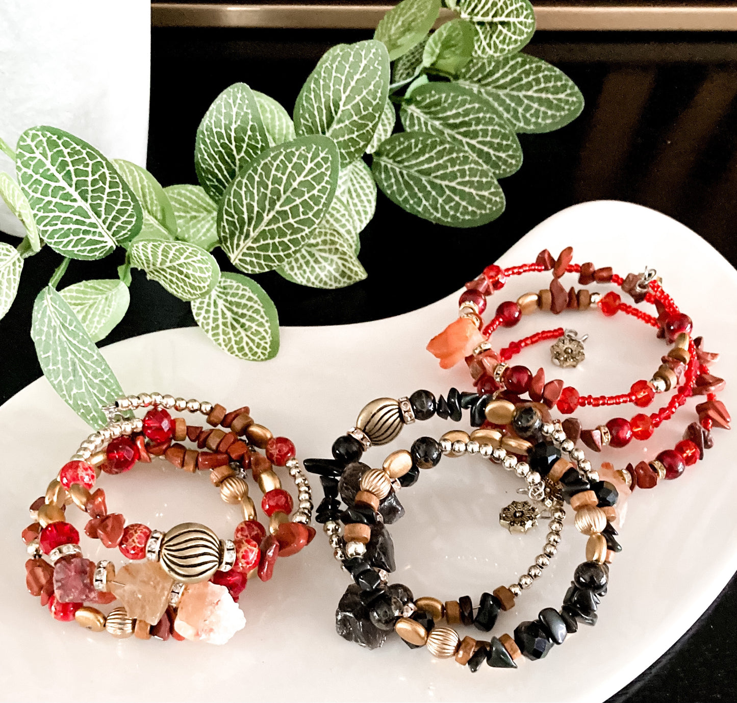 Bohemian Beauty - Gemstone & Beads - Adjustable Bracelets