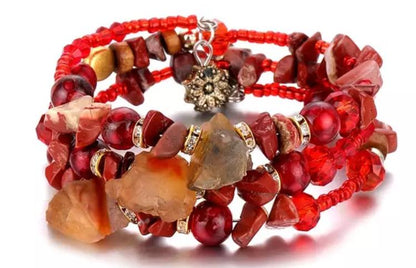 Bohemian Beauty - Gemstone & Beads - Adjustable Bracelets