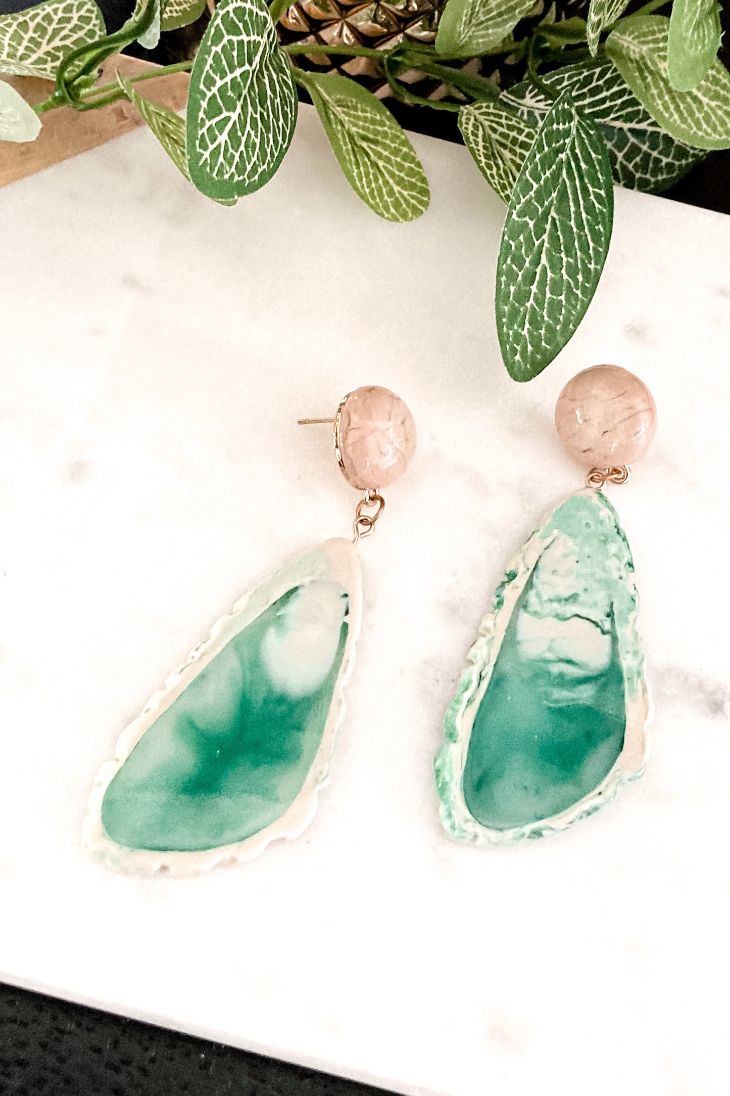 Opal Effect - Lightweight Acrylic Dangle Earrings